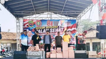 Pemerintah Kecamatan Pebayuran Gelar Senam Bersama Dan Jalan Sehat Meriahkan HUT ke-81 Kemerdekaan RI